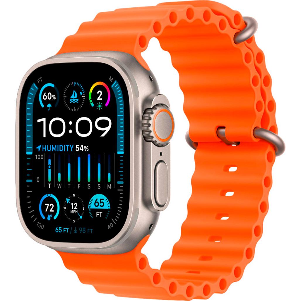 

Смарт-годинник Apple Watch Ultra 2 49mm Titanium Case with Orange Ocean Band (MREH3)