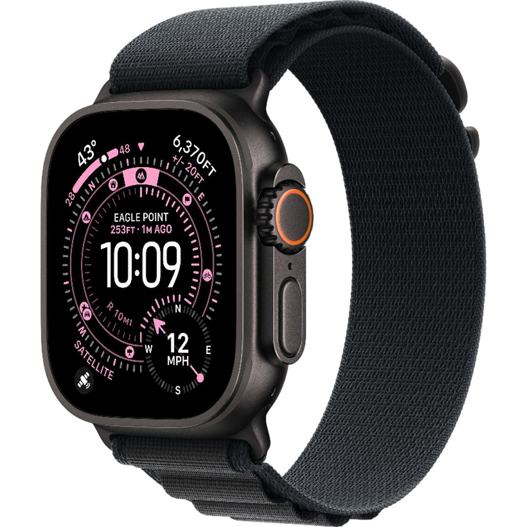 

Смарт-годинник Apple Watch Ultra 3 49mm Black Titanium Case with Black Alpine Loop Large (MF0X4)