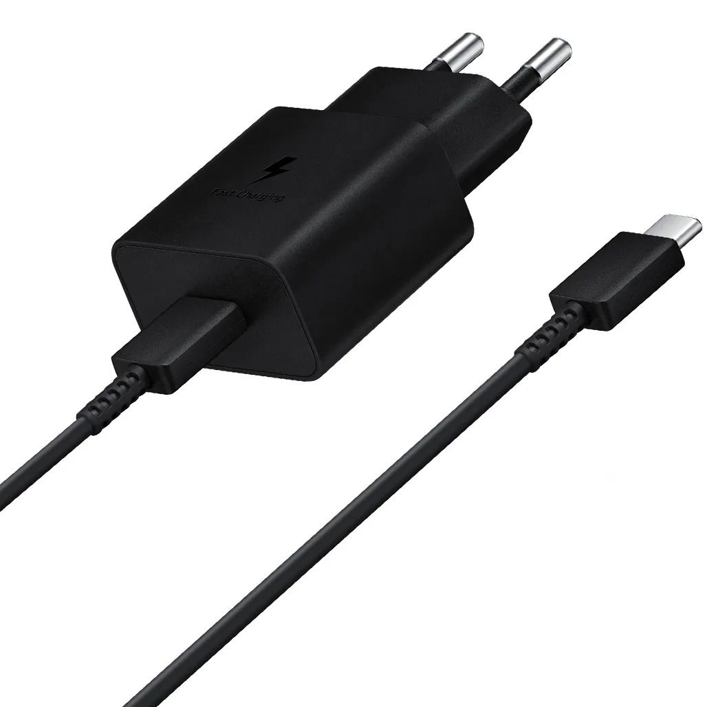 

Сетевое зарядное устройство Samsung 15W PD + Cable USB-C to USB-C Black (EP-T1510XBEGEU)