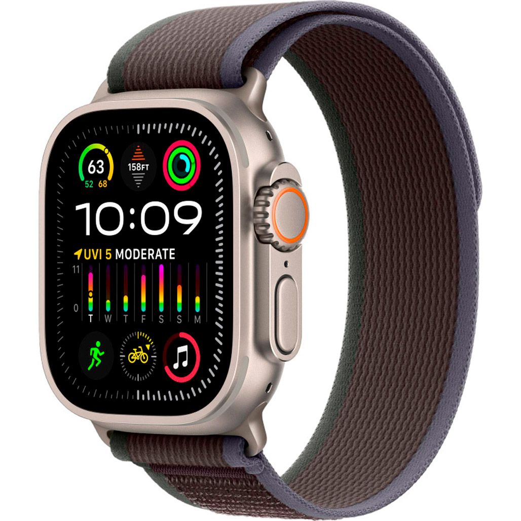 

Смарт-часы Apple Watch Ultra 2 49mm Natural Titanium Case with Blue/Black Trail Loop S/M (MRF53)