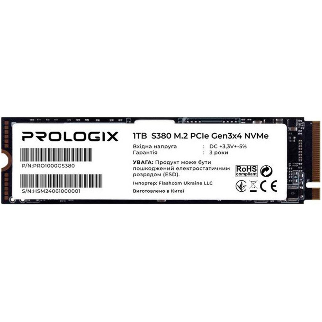 

SSD накопичувач Prologix S380 1TB (PRO1000GS380)