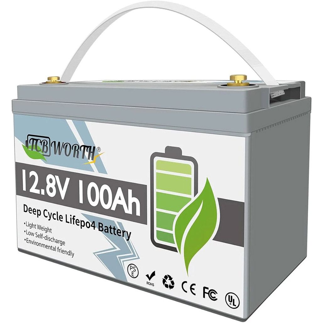 

Акумулятор TCBWorth LiFePO4 12V (12.8V/100Ah/1280Wh)