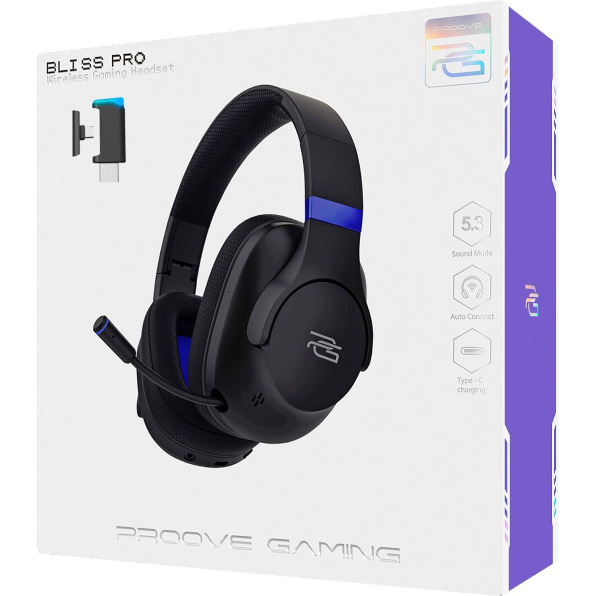 Ігрові навушники Proove Gaming Bliss Pro Wireless Black