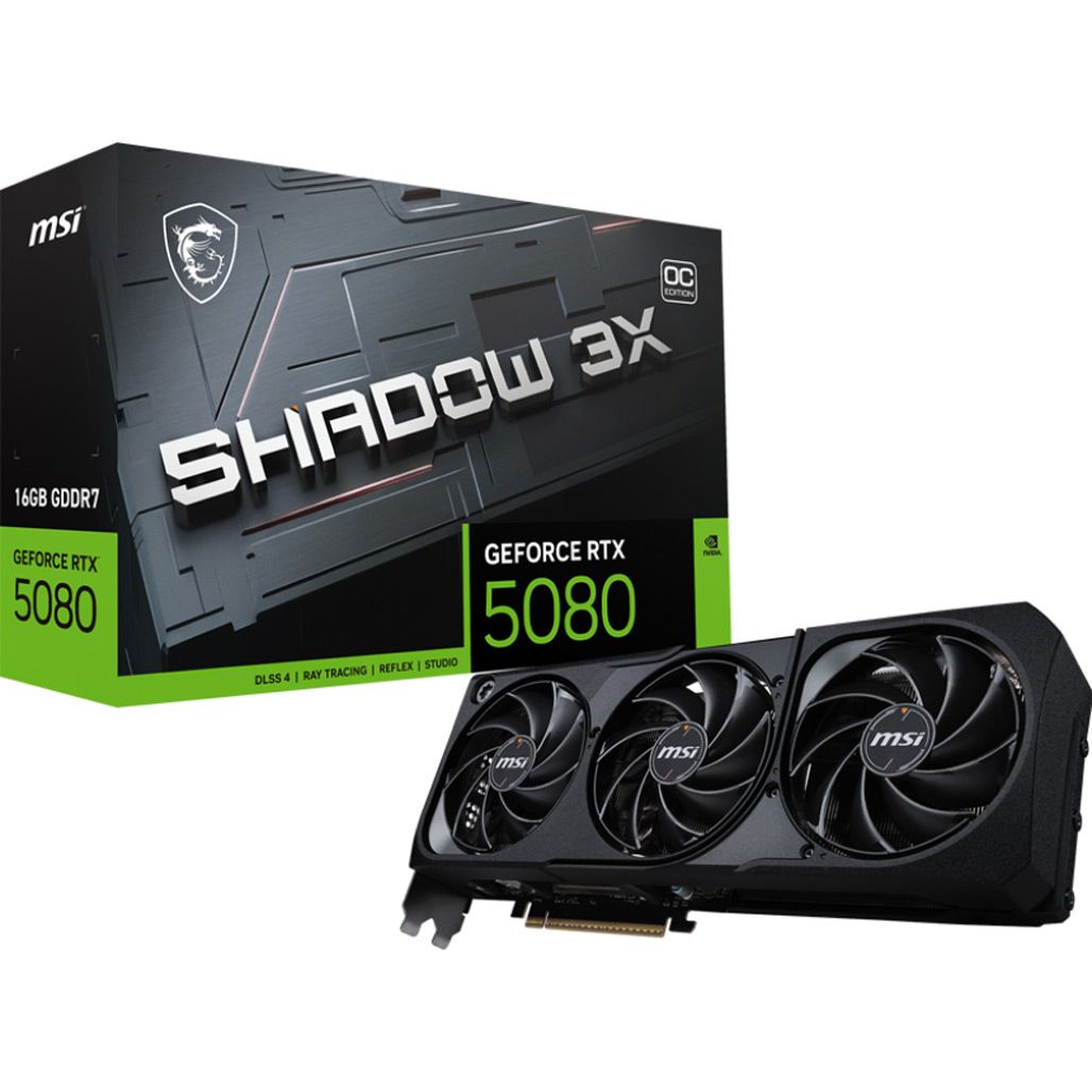 

Відеокарта MSI GeForce RTX 5080 SHADOW 3X OC 16G (G5080-16S3C) UA