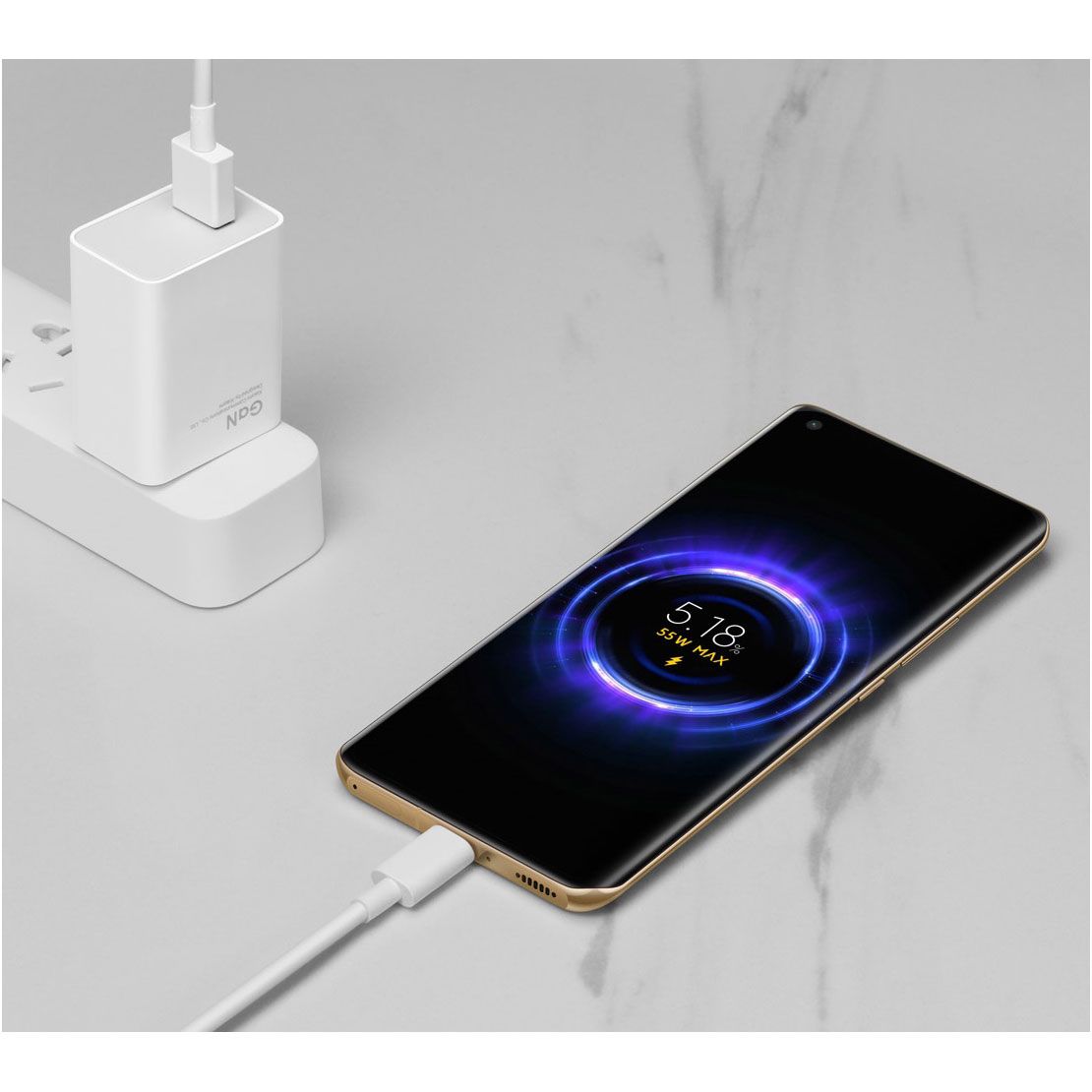 Мережевий зарядний пристрій Xiaomi Mi 55W GaN White (MDY-12-EQ)