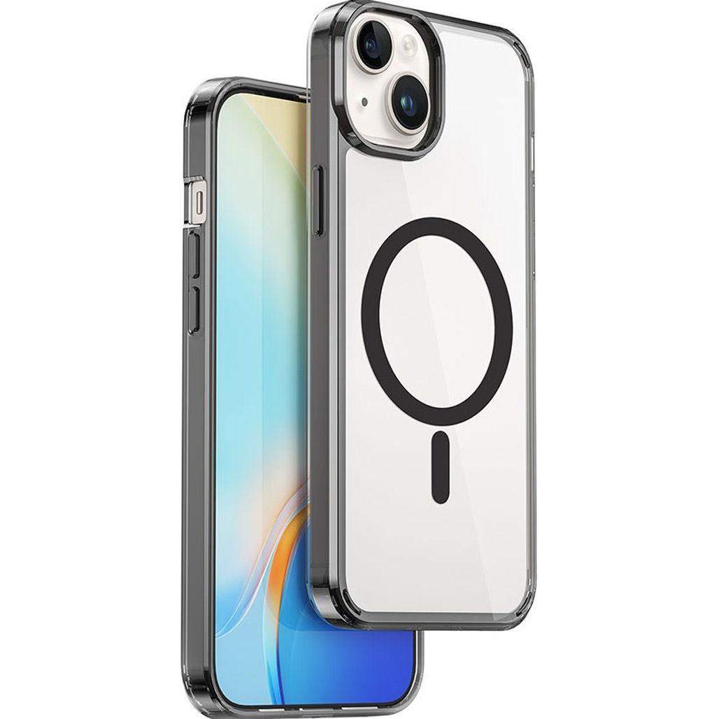 

Чехол WiWU Magnetic Crystal Case для Apple iPhone 15 Transparent/Black