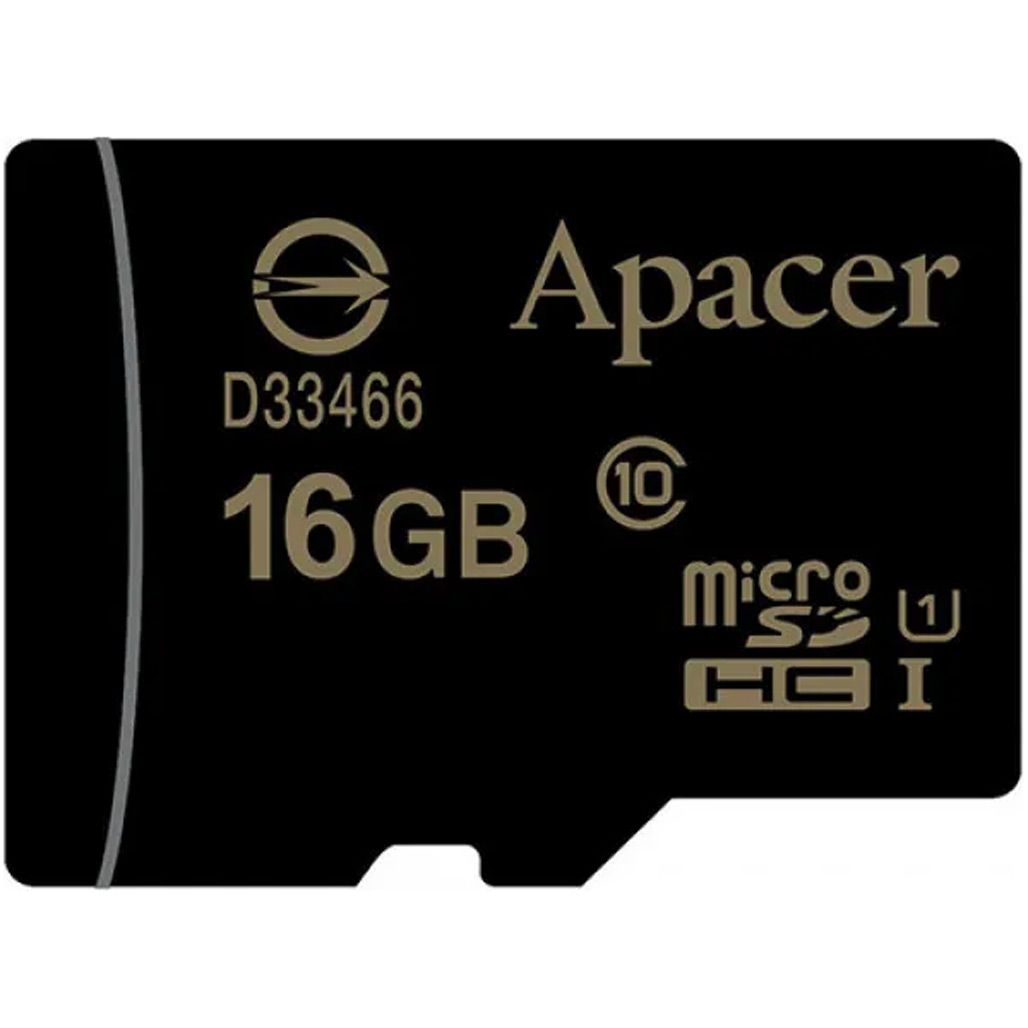 

Карта памяти Apacer microSDHC 16GB Class 10 UHS-I/U1 V10 (AP16GMCSH10U1-RA)