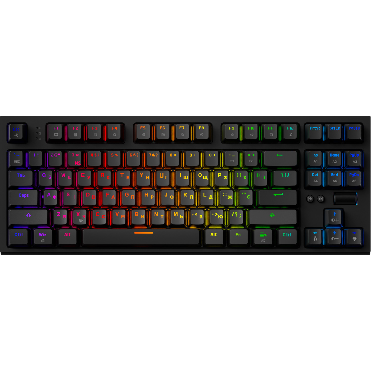 

Клавіатура GamePro MK180B Hot-Swap Red Swich RGB USB Black (MK180B)