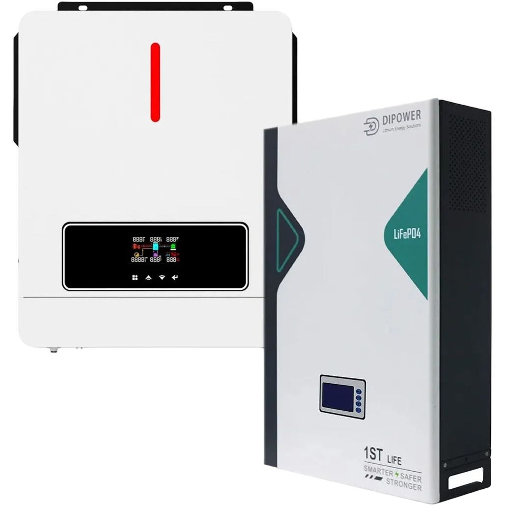 

Гібридний сонячний інвертор JYsupsys MPS-6200 + Dipower LiFePO4 5120Wh