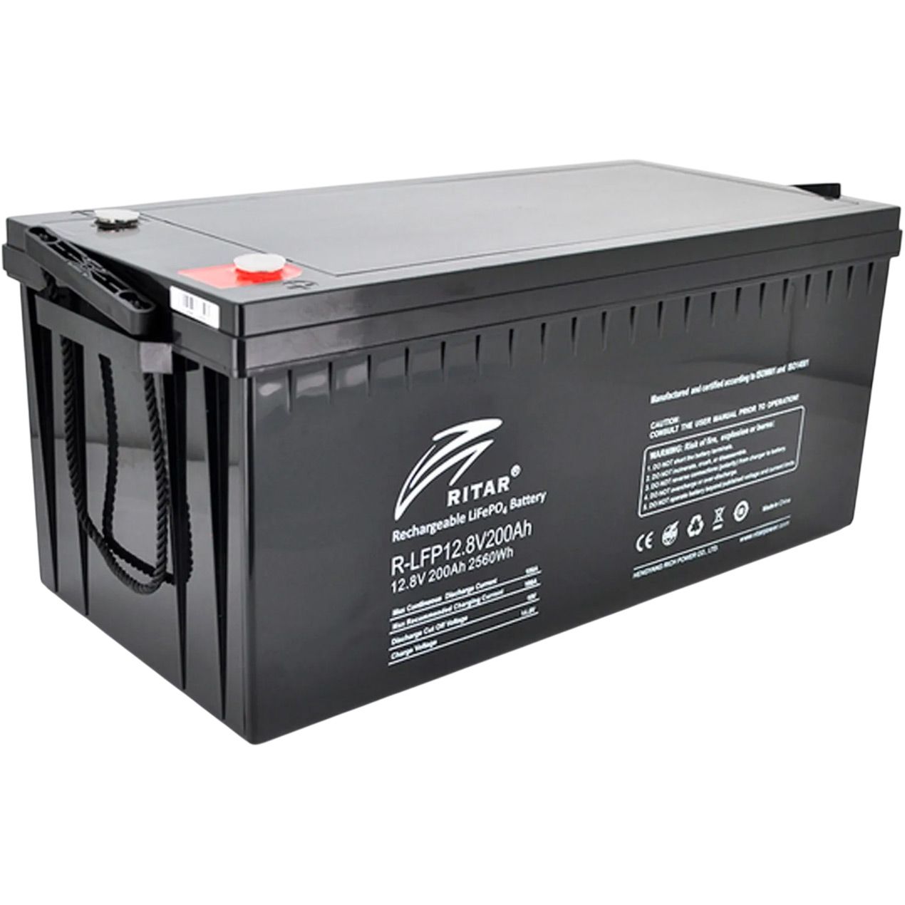 

Акумулятор Ritar LiFePO4 12V (12.8V/200Ah/2560Wh) (R-LFP 12.8V 200Ah)