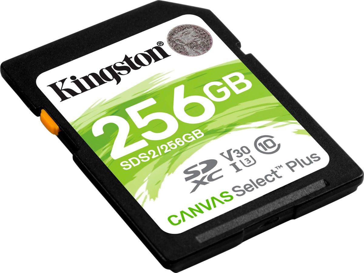 Карта пам`яті Kingston SDXC Canvas Select Plus 256GB Class 10 UHS-I U3 V30 (SDS2/256GB) 