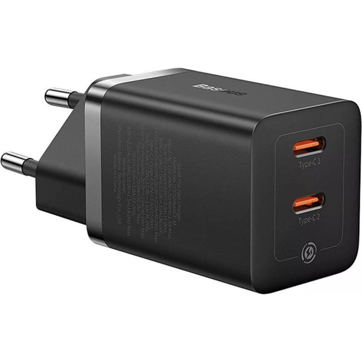 Мережевий зарядний пристрій Baseus GaN5 Pro 40W 2xUSB-C Black (CCGP180101)