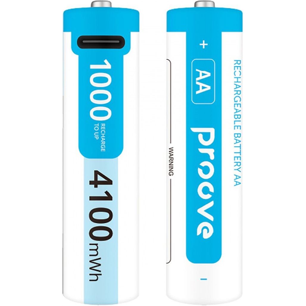 

Аккумуляторные батарейки Proove Type-C Compact Energy Pro АА 4100mAh 2шт White (RBCE40702002)