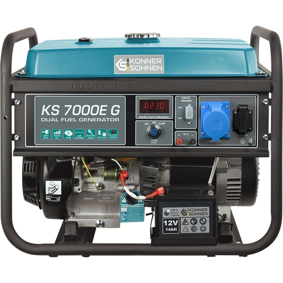 

Генератор газово-бензиновый Konner&Sohnen KS 7000E G 5/5.5 кВт