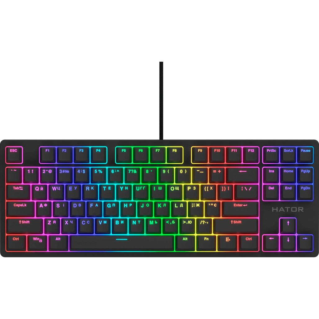 

Клавиатура Hator Rockfall 2 Mecha TKL Orange USB Black (HTK-520)