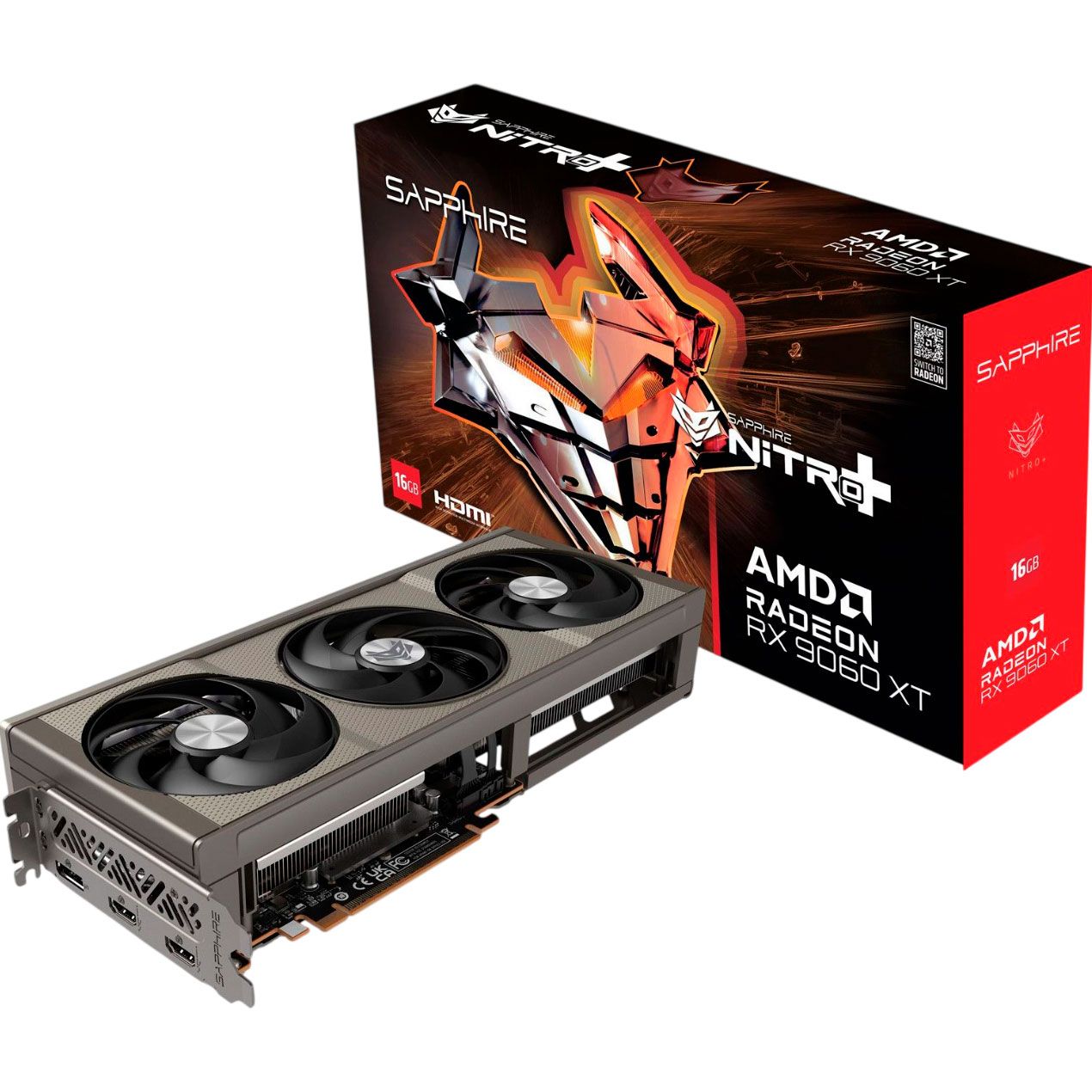 

Видеокарта Sapphire Nitro+ Radeon RX 9060 XT 16GB (11350-01-20G) EU