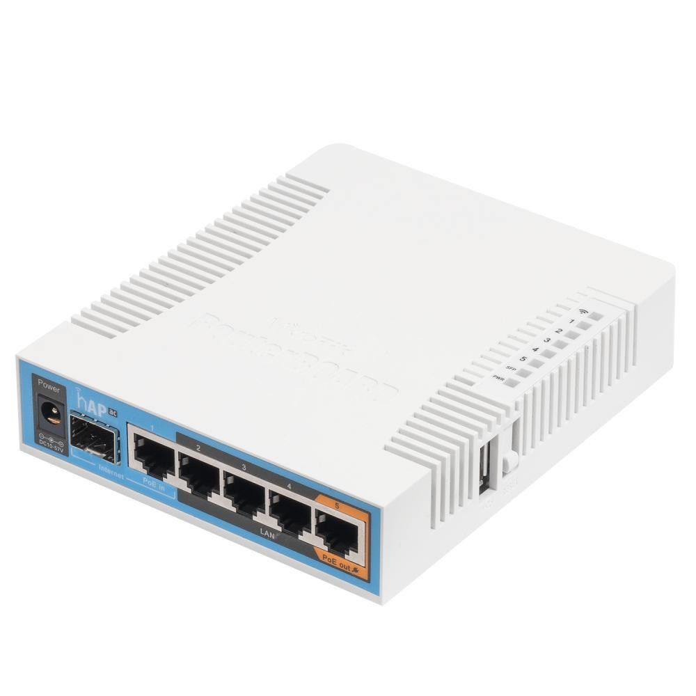 

Беспроводной маршрутизатор (роутер) Mikrotik hAP ac (RB962UiGS-5HacT2HnT)