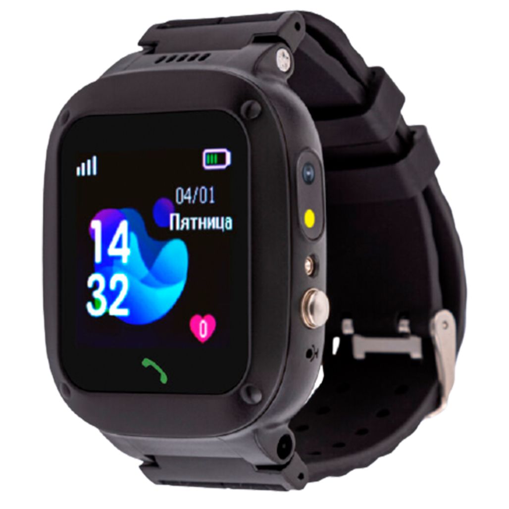 

Детские смарт-часы AmiGo GO004 Splashproof Camera+LED (Black)