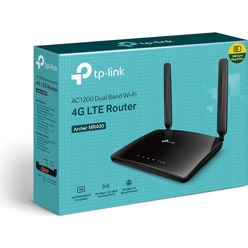 Бездротовий маршрутизатор (роутер) TP-Link Archer MR400 4G 