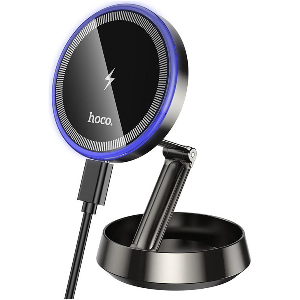 Автодержатель с беспроводной зарядкой Hoco HW33 Black (647946)