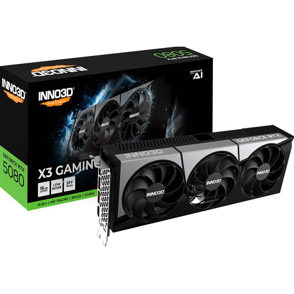

Відеокарта Inno3D GeForce RTX 5080 X3 Gaming OC (G50803-16D7X-17603930) UA