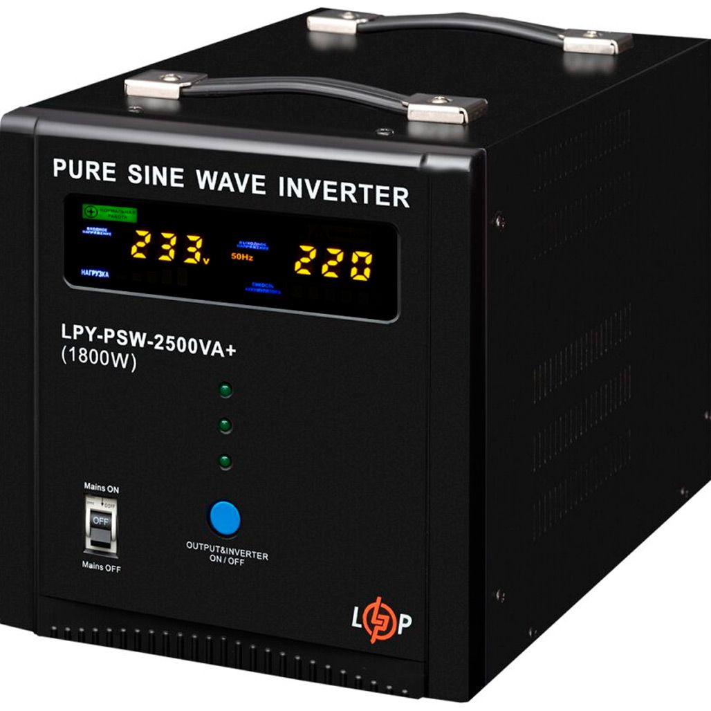 

Джерело безперебійного живлення (ДБЖ) LogicPower LPY-PSW-2500VA+ 1800Вт (22874)