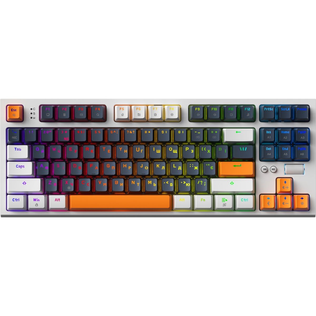 

Клавиатура GamePro MK180 Hot-Swap Red Swich RGB USB White (MK180W)