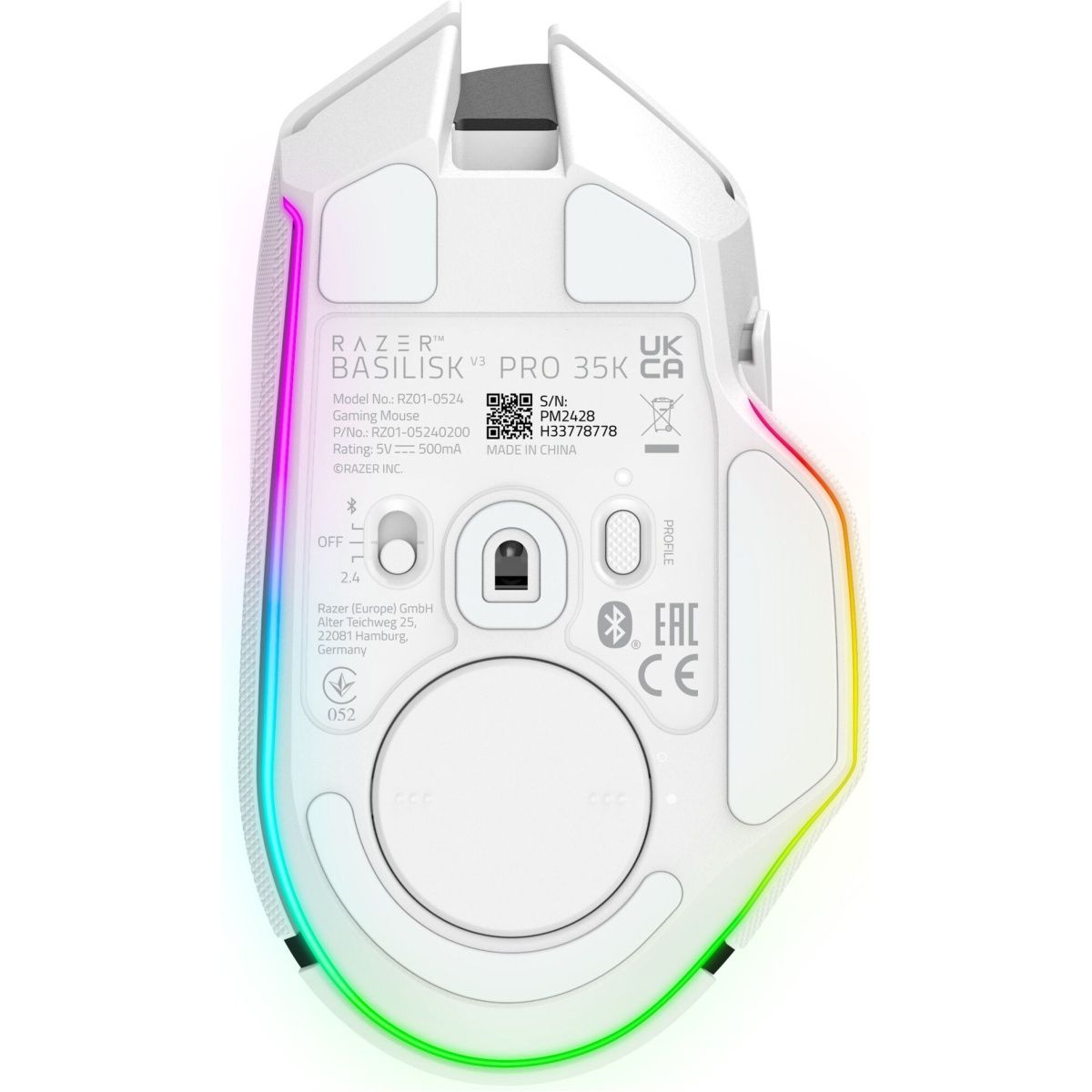 Миша Razer Basilisk V3 Pro 35K White (RZ01-05240200-R3G1)