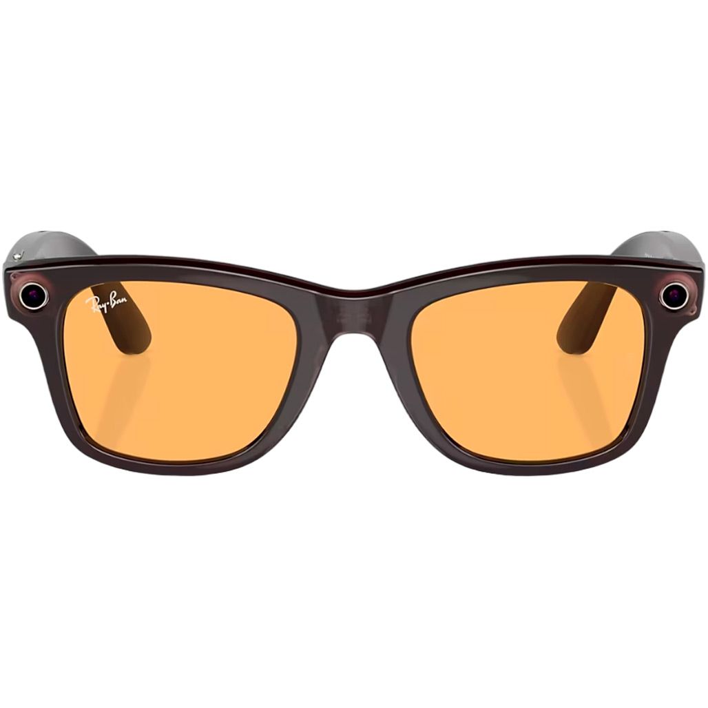 

Смарт-окуляри Ray-Ban Meta Wayfarer Shiny Rebel Black Frame Amber Lenses (RW4006 675385 50-22)