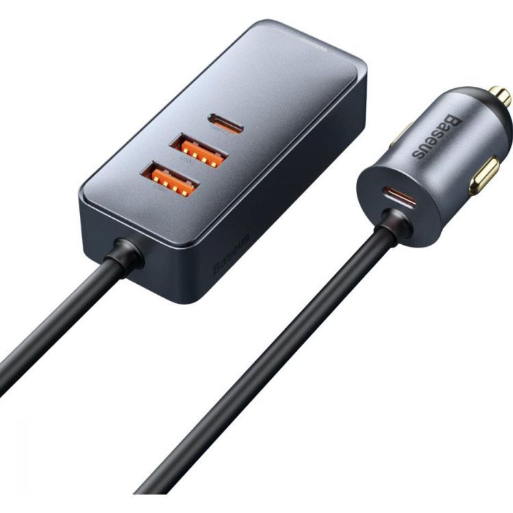 Автомобільний зарядний пристрій Baseus Share Together PPS 2U+2C Gray (CCBT-A0G) 