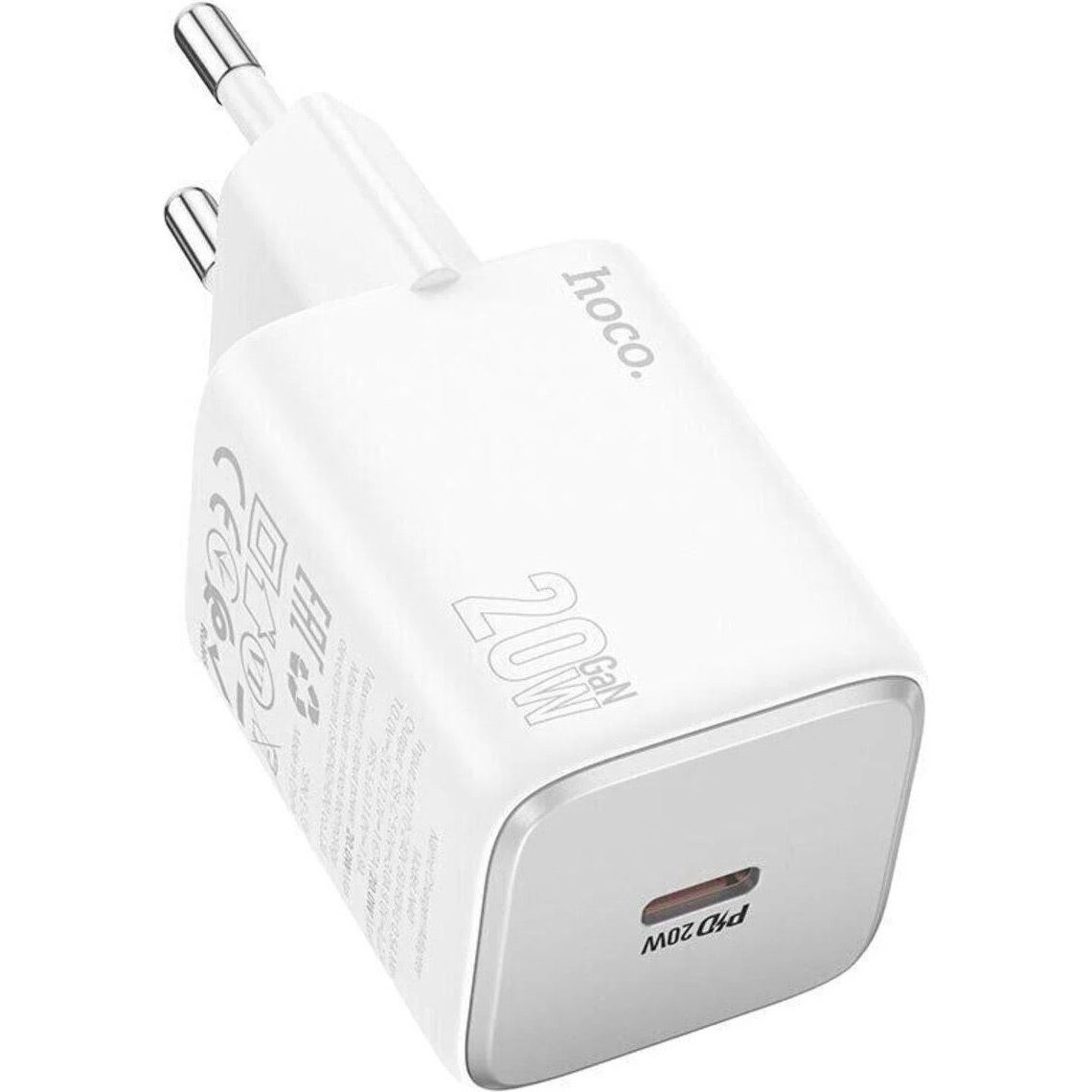 

Мережевий зарядний пристрій Hoco N40 Mighty 20W USB-A White