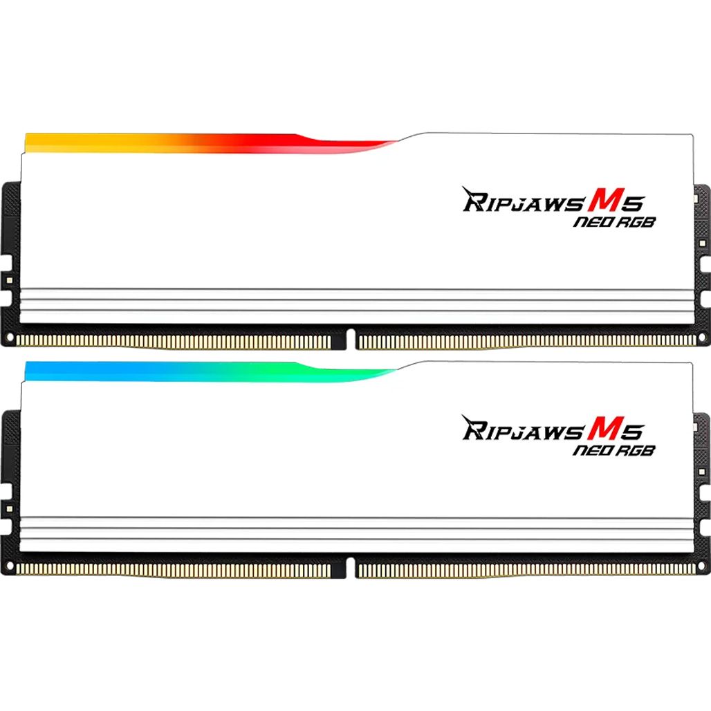 

Модуль памяти DDR5 G.Skill Ripjaws M5 Neo RGB 2x16GB 6000MHz White (F5-6000J3636F16GX2-RM5NRW)