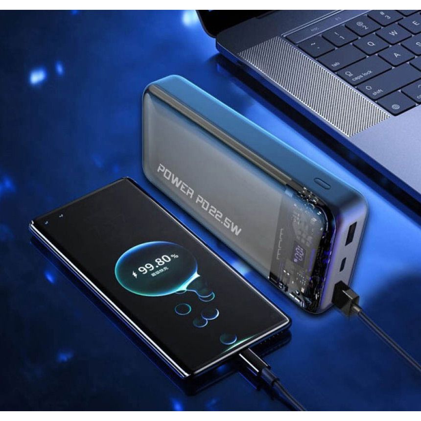 Зовнішній акумулятор WUW Power Bank Y120 20000mAh 22.5W Black