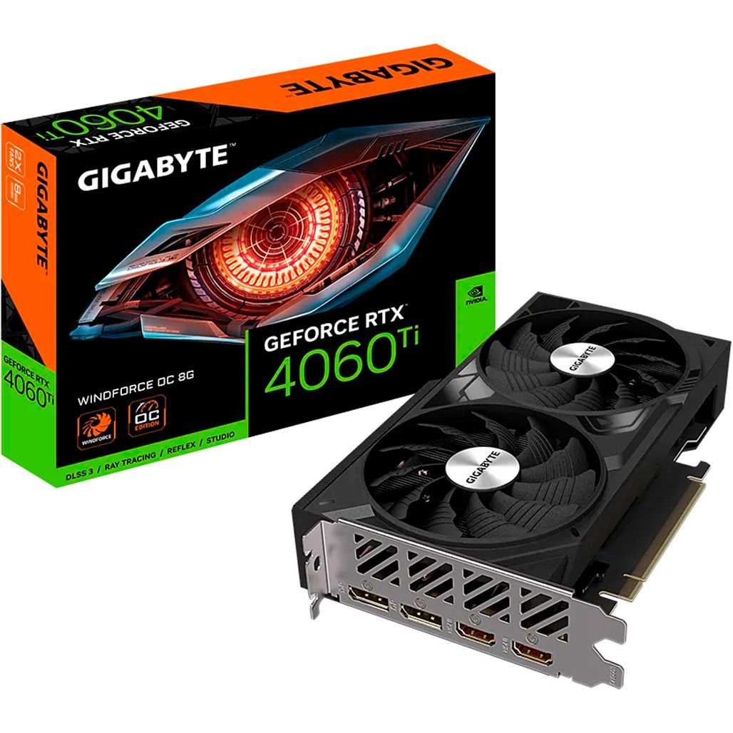 

Відеокарта Gigabyte GeForce RTX 4060 Ti Windforce OC 8G (GV-N406TWF2OC-8GD)