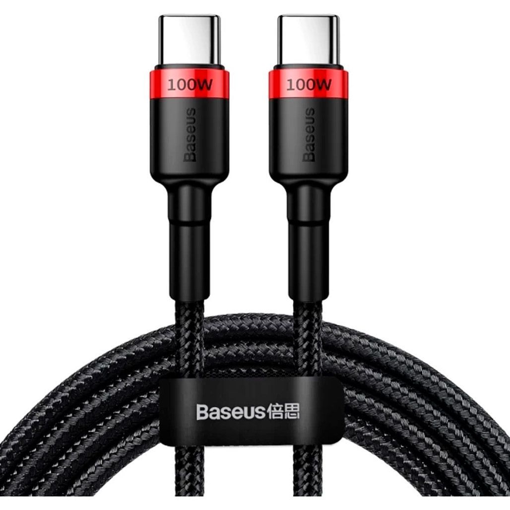 

Кабель Baseus Cafule USB-C to USB-C 100W 2m Red/Black (CATKLF-AL91)