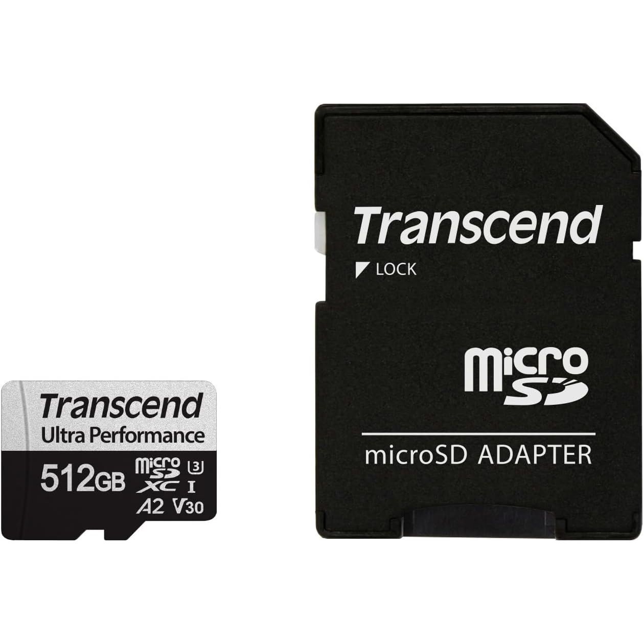 

Карта пам'яті Transcend microSDXC 340S 512GB UHS-I U3 V30 A2 + adapter SD (TS512GUSD340S)