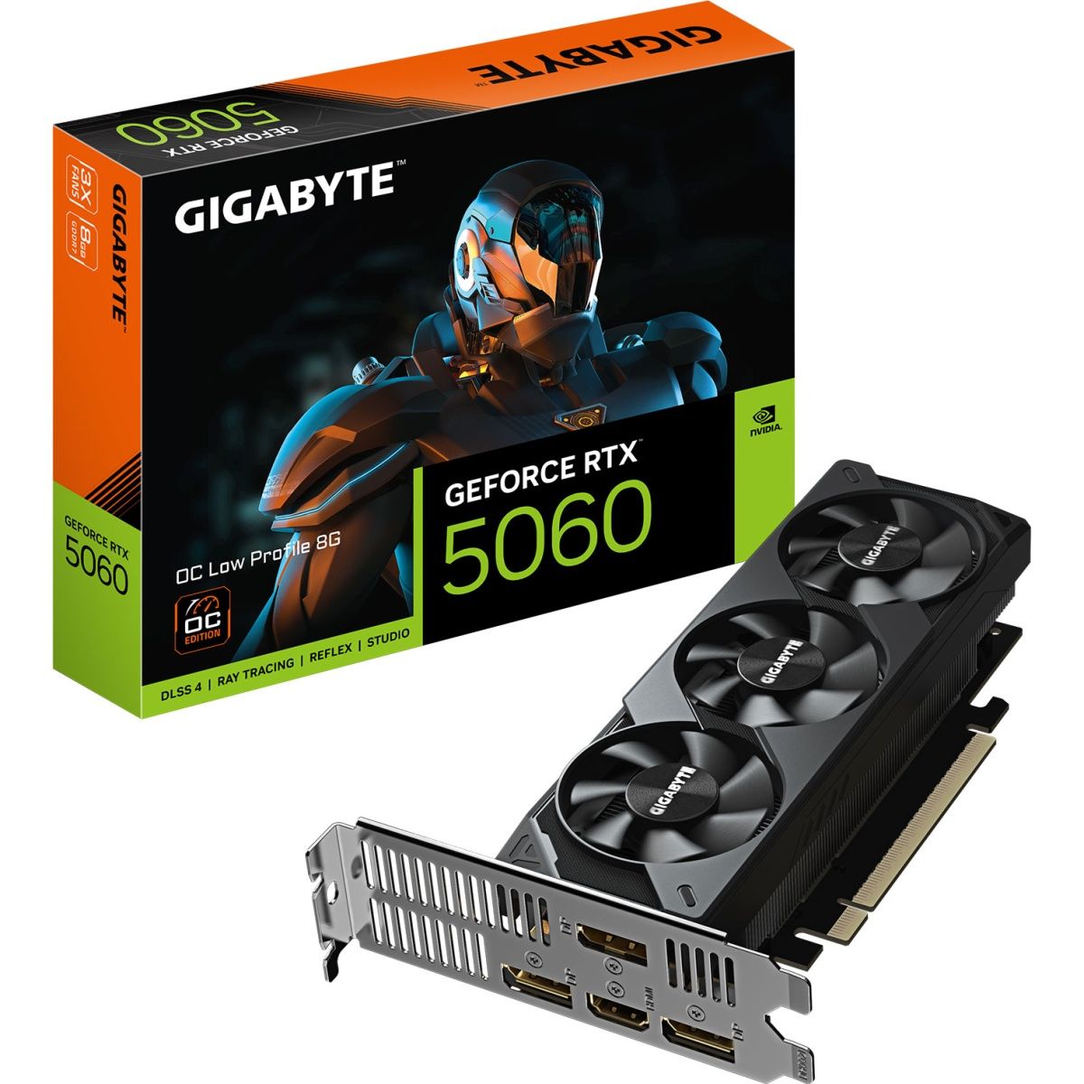 

Відеокарта Gigabyte GeForce RTX 5060 OC Low Profile 8GВ (GV-N5060OC-8GL) EU