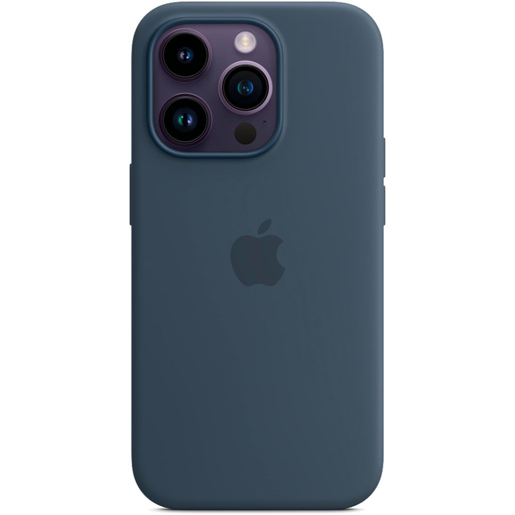 Чехол Silicone Case с MagSafe для Apple iPhone 14 Pro (Stormblue) ААА