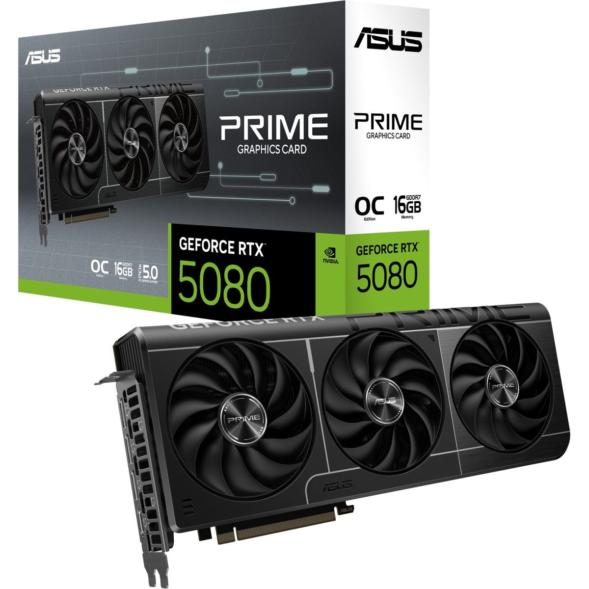 

Видеокарта Asus Prime GeForce RTX 5080 16GB OC Edition (PRIME-RTX5080-O16G) EU