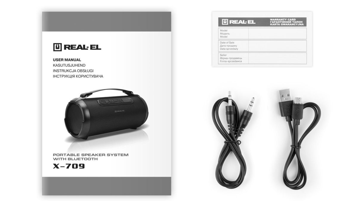 Портативная акустика REAL-EL X-709 Black [82785] 