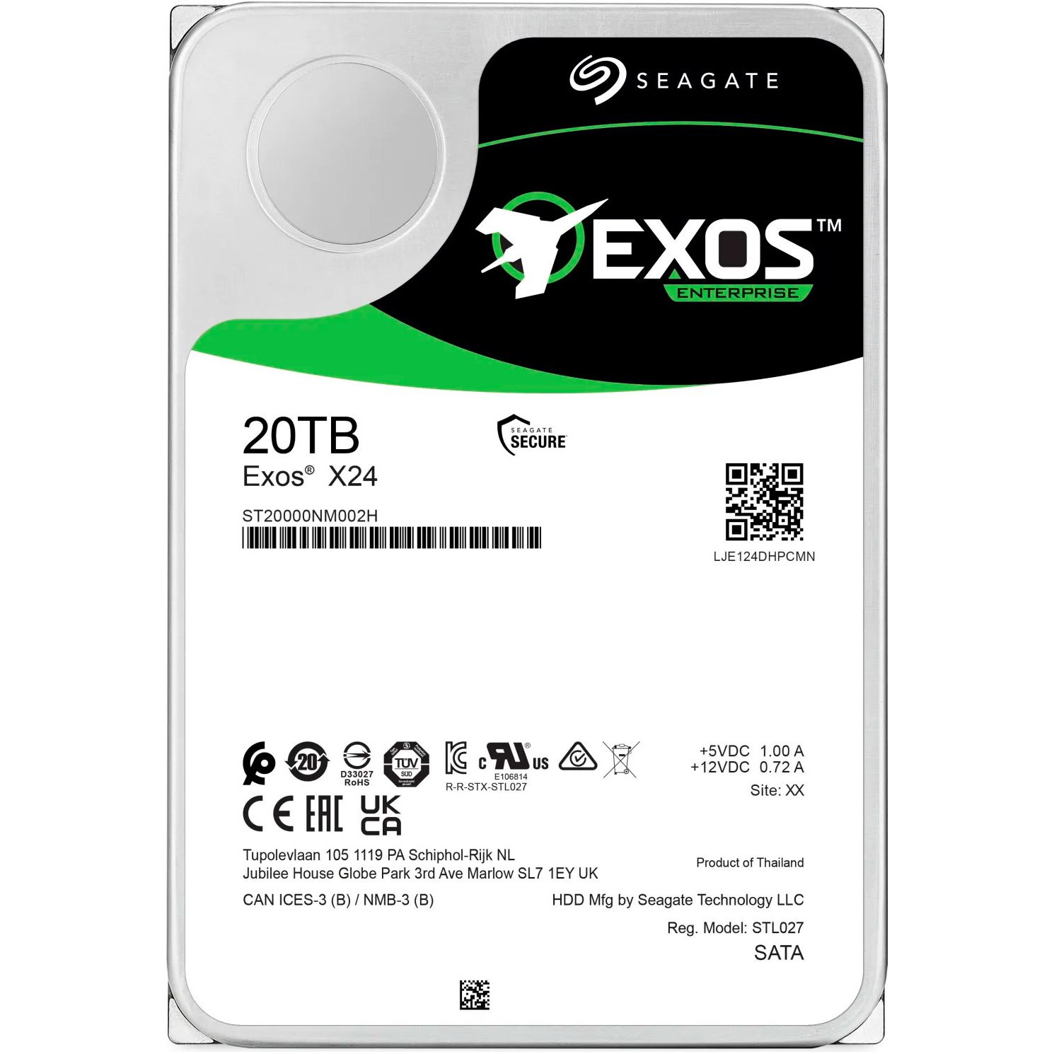 

Жорсткий диск 3.5" Seagate Exos X24 SATA 20TB (ST20000NM002H)