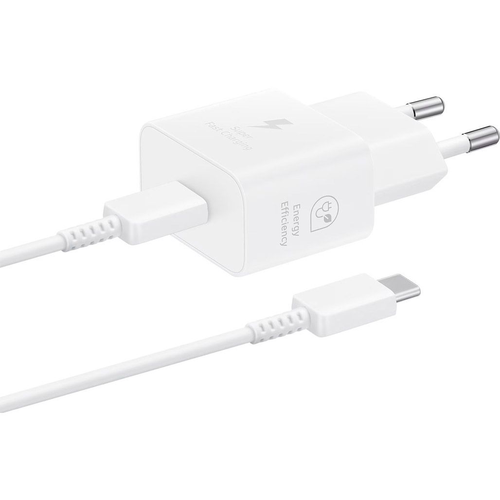 

Мережевий зарядний пристрій Samsung 25W + Cable USB-С to USB-С White (EP-T2510XWEGEU)
