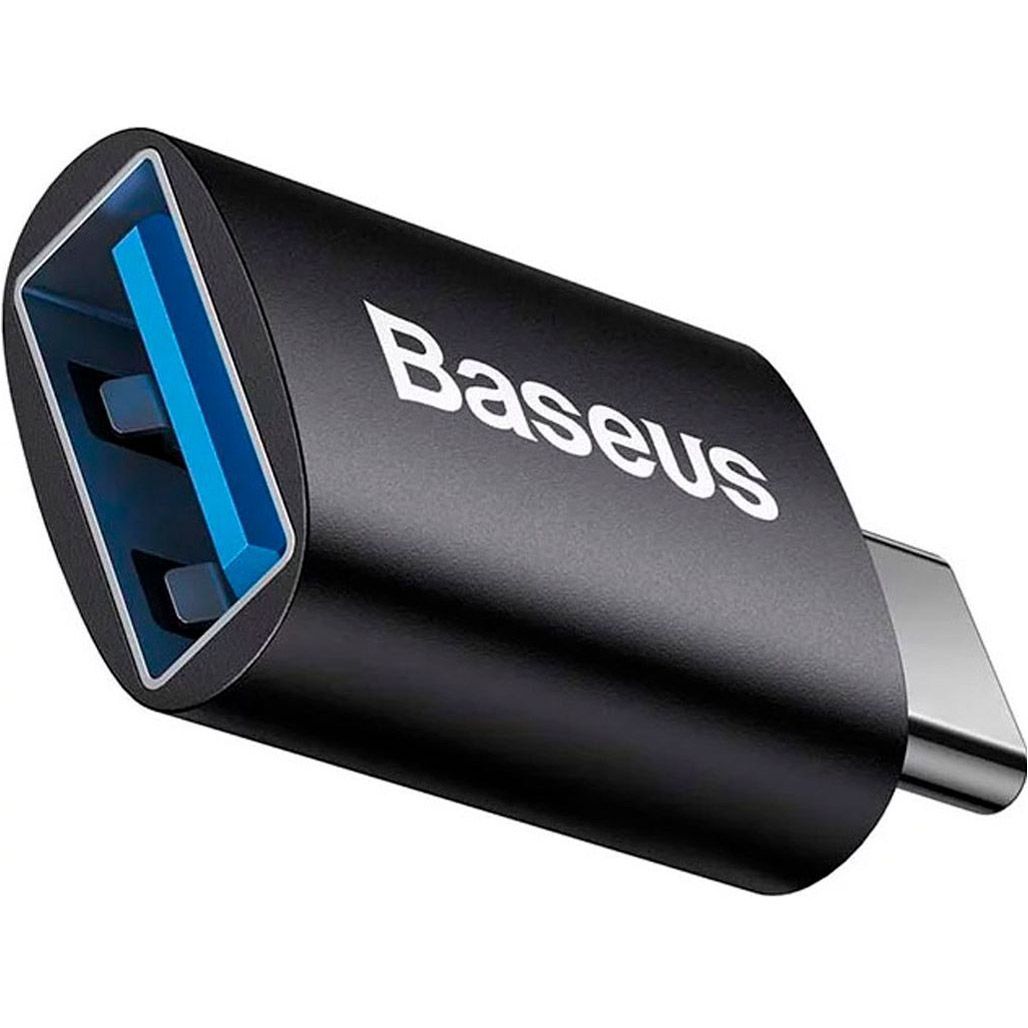 

Переходник Baseus Ingenuity Series Mini OTG Adaptor USB-C to USB-A Black (ZJJQ000001)