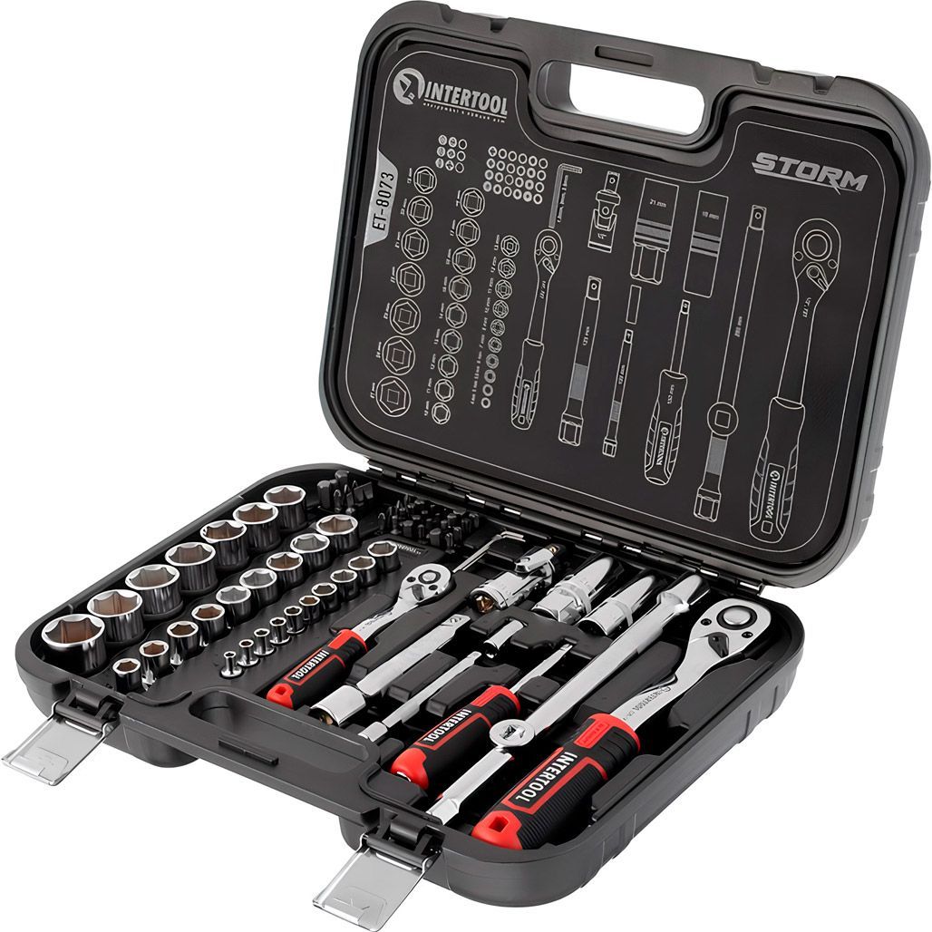 

Набор инструментов Intertool Storm ET-8073 73шт