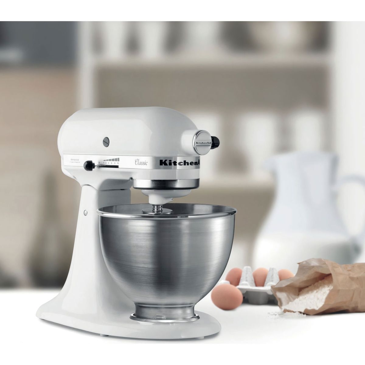 Планетарний міксер KitchenAid 5K45SSEWH White