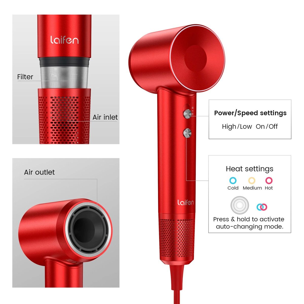 Фен Laifen Swift Ruby Red