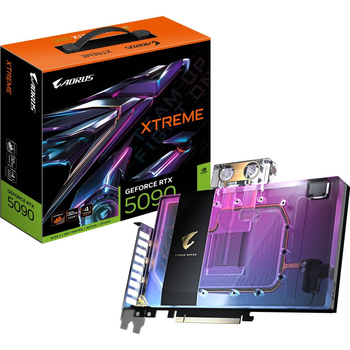 

Відеокарта AORUS GeForce RTX 5090 XTREME WATERFORCE WB 32GB (GV-N5090AORUSX WB-32GD) EU