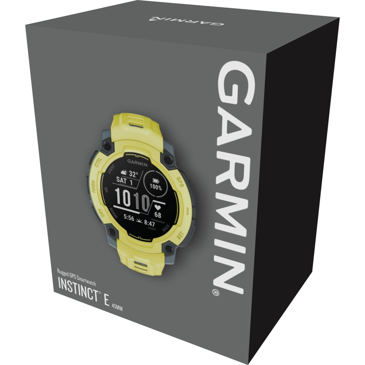 Смарт-годинник Garmin Instinct E 45mm Electric Lime with Electric Lime Band (010-02933-01)