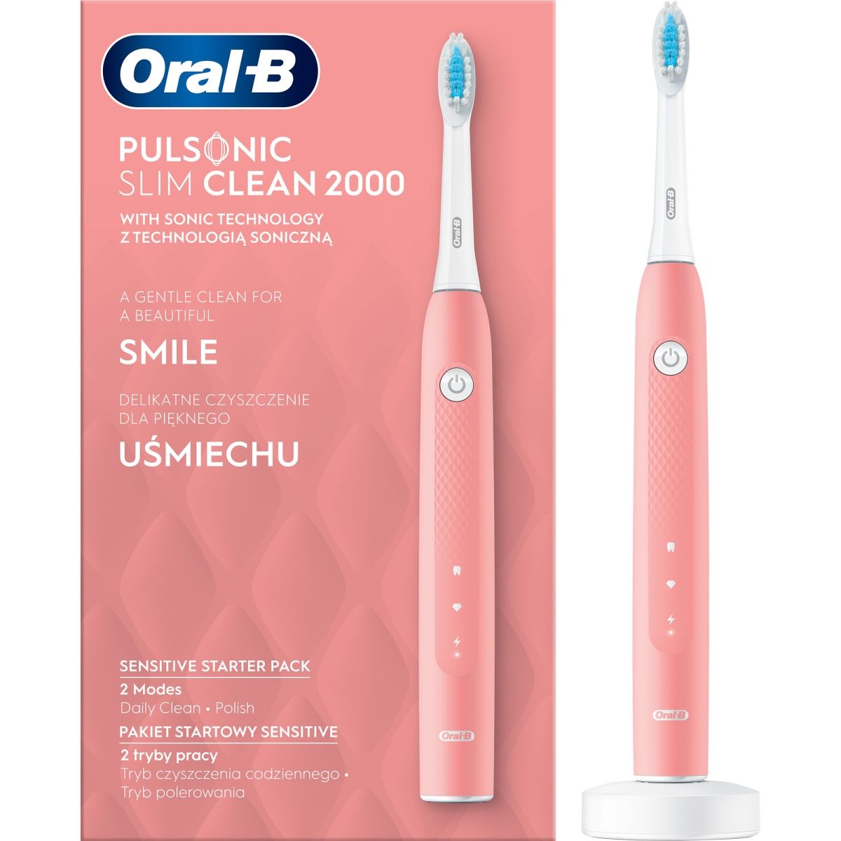 

Електрична зубна щітка Oral-B Pulsonic Slim Clean 2000 Pink