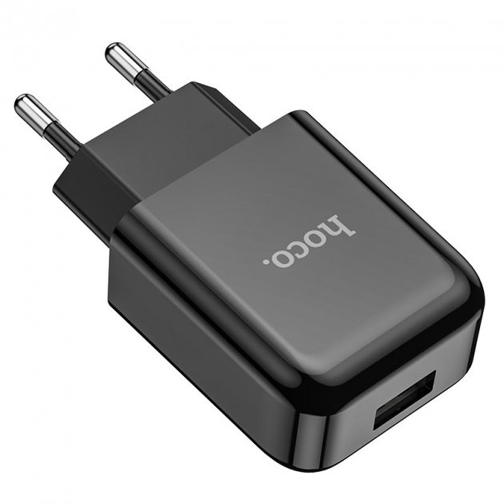 

Мережевий зарядний пристрій Hoco N2 Vigour 1USB (Black)